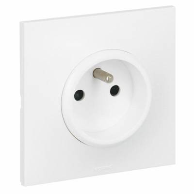 Prise de courant avec terre NEPTUNE blanc 16A - Gedimat - LEGRAND