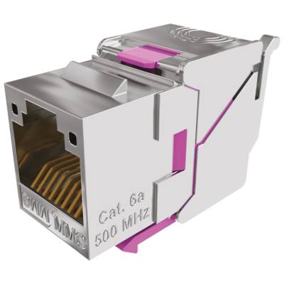 Connecteur RJ45 cat Cat6EA CAE Multimedia Connect série BC6AFS Femelle, Blindé Montage sur câble sans outil Droit - CAE - BC6AFSTL8 - AURELEC