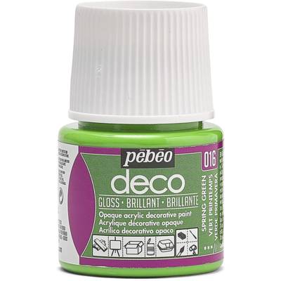 Flacon 45 ml Peinture Acrylique Déco Brillant opaque Vert printemps - PÉBÉO