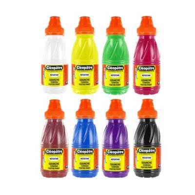 Lot de 8 flacons de Gouache Néfertari 250ml