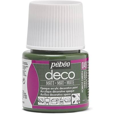 Flacon 45ml peinture acrylique Déco Mat VERT SAPIN - PÉBÉO
