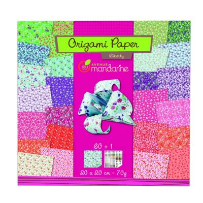 Pochette de 60 feuilles de papier 70g Origami 20x20 cm Liberty