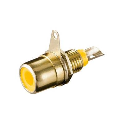 Fiche RCA femelle à souder Jaune