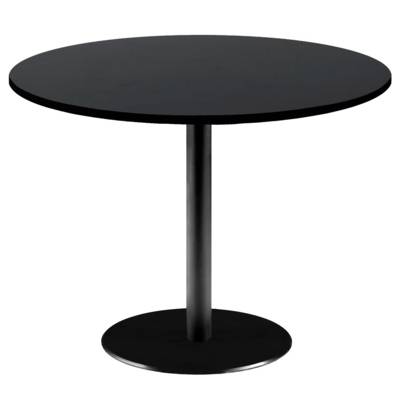 Table pied noir Ø120cm noir - intérieur - RestooTab