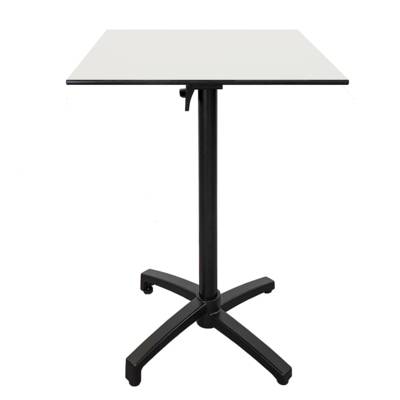 Table haute pliante 60x60cm blanc - terrasse - RestooTab