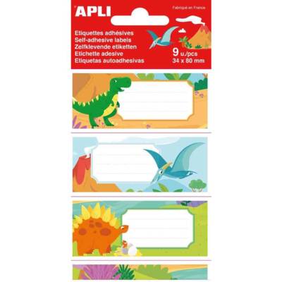 Etiquettes pour livre "dinosaures", 36 x 81 mm