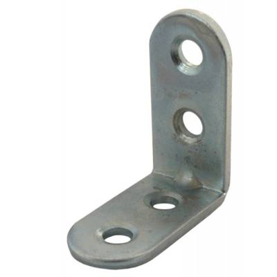 Equerre de chaise acier zingué à bouts ronds 40 x 40 mm - Gedimat - NORAIL