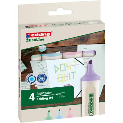Surligneur 24 Ecoline set de 4 Assorti pastel 2-5 mm