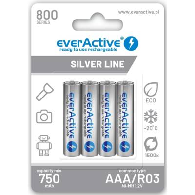 Pack 4 Batterie NiMH Micro AAA 800 mAh