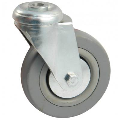 Roulette pivotante à oeil AVL - Roue caoutchouc Ø 100 - Charge 80 kg - 5508100H - Maxoutil