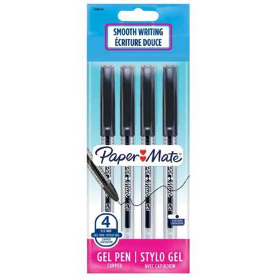 Etui de 4 Stylos à bille Jiffy Encre Gel Pointe Moyenne Noir