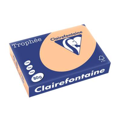 Ramette 500 Feuilles Papier 80g A4 210x297 mm Certifié FSC Abricot - CLAIREFONTAINE