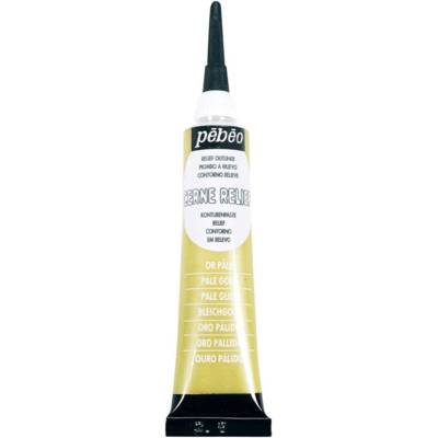 Tube CERNE RELIEF 20ml peinture base eau OR PALE - PÉBÉO