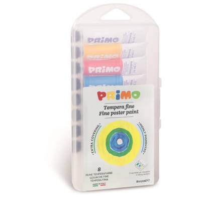 Tube Aluminium 12ml Gouache - 8 Couleurs dans une Boite de Rangement