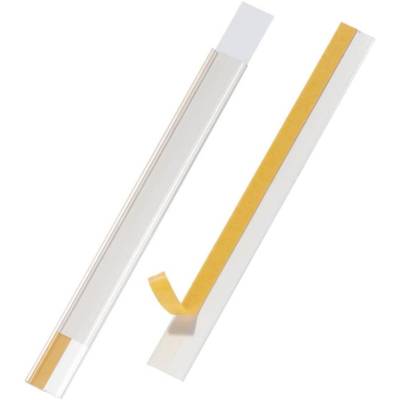 Lot 50 Porte-Étiquettes Adhésifs Scanfix avec Étiquettes Transparent L200 x L20 mm