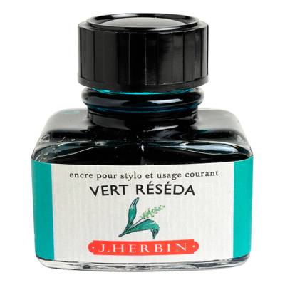 Encre traditionnelle à stylo en flacon "D" 30ml Vert réséda - HERBIN