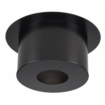 Plaque de finition pour conduit isolé Inox/galva Ø150 Noir POUJALAT pour poele à bois - 32999067 NOIR - Maxoutil