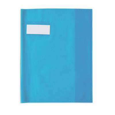 Protège-cahier Styl'SMS 17x22 cm pvc 120 avec Porte-étiquette Bleu clair - OXFORD
