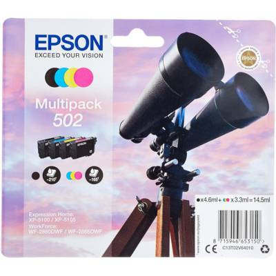 Multipack encre original N° 502 C13T02V6 noir cyan magenta jaune