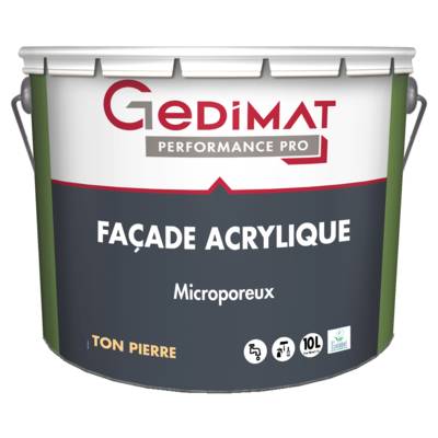 Peinture façade acrylique ton pierre - Gedimat - GEDIMAT PERFORMANCE PRO
