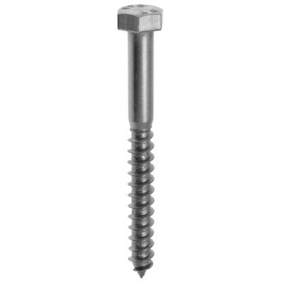 Tirefond tête hexagonale matière inox A2 8 x 50 mm - Gedimat - NORAIL