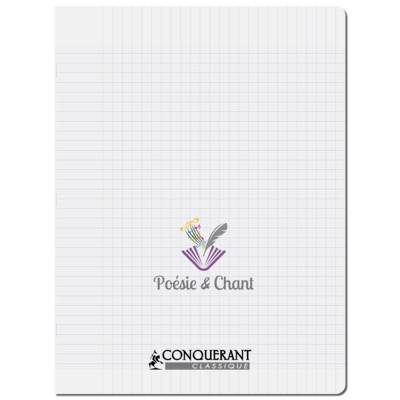 Cahier POESIE ET CHANT Agrafé Polypro 24 x 32 cm 48 Pages 90g Incolore