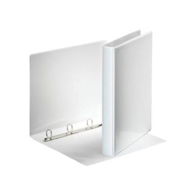 Classeur 4 anneaux personnalisable 3 poches dos de 35 mm A4 2 pochettes blanc - ESSELTE