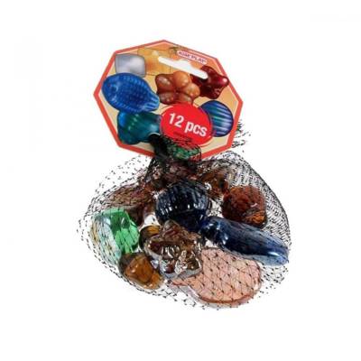 Sachet de 12 billes galets assortis