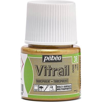 Flacon 45ml peinture VITRAIL transparent Or