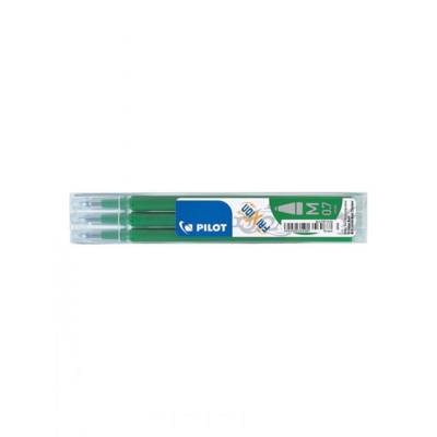 Set de 3 recharges pour roller FriXion Ball pointe moyenne (0,7mm). Encre vert