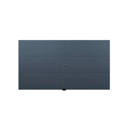 Portail alu battant MINA gris anthracite 7016 structuré montants intégrés - H.1,80m - Gedimat - GARDEN GATE
