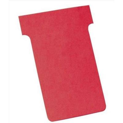 Lot de 100 fiches T indice 3 rouge