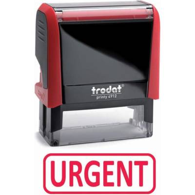 Tampon X-print 4912 Formule Commerciale Texte + Picto  "URGENT" Rouge