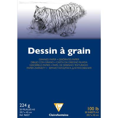 Bloc dessin grain fin A3 20 feuilles 224g