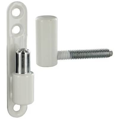 Fiche à visser avec platine acier blanc Ø13 mm - Gedimat - NORAIL
