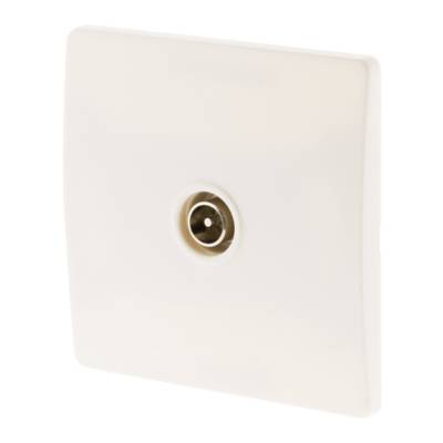 Prise TV D9,52mm blanche - Gedimat - DIWONE