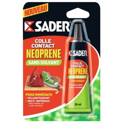 Colle contact type néoprène sans solvant - tube de 30ml - Gedimat - SADER