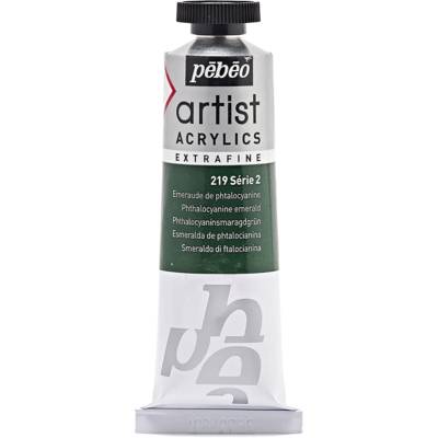 Tube 37 ml Peinture Artist Acrylics Extra fine EMERAUDE PHTL - PÉBÉO