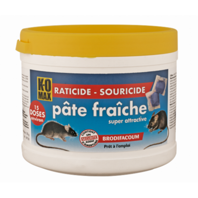 Raticide KOMAX pâte fraiche - 150 gr - XP150