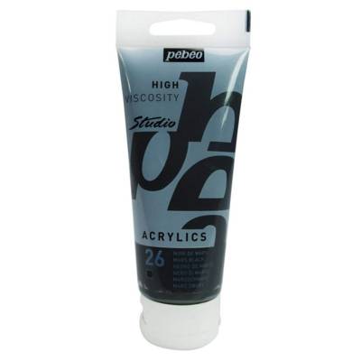 Peinture Studio Acrylique Tube Noir de Mars 100 ml - PÉBÉO
