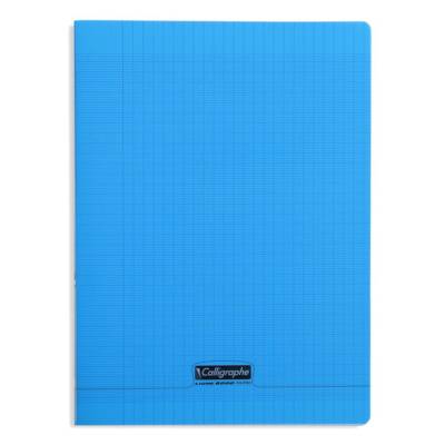 Cahier piqué 24x32cm polypro 96p séyès 90g bleu - CLAIREFONTAINE