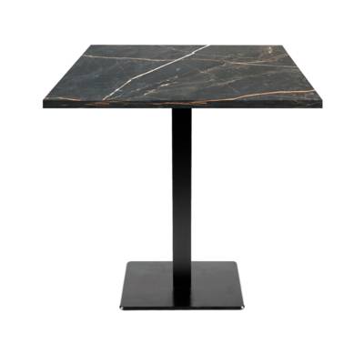 Table pied noir 70x70cm mabre samas - intérieur - RestooTab