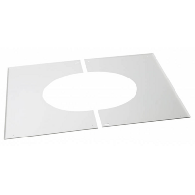 Plaque de propreté 41-80% Ø150 Inox galva Blanc mat ral 9020 POUJOULAT PDSER - 32150146 - Maxoutil