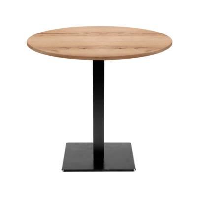 Table pied noir Ø70cm chene delano - intérieur - RestooTab