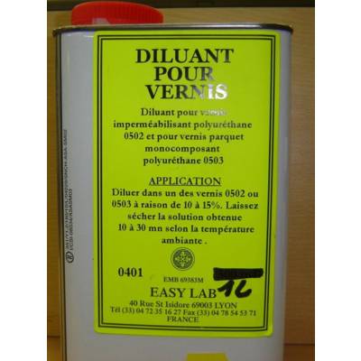 Diluant pour vernis 0401 EASY LAB-[Conditionnement:5 Litres] - Maxoutil