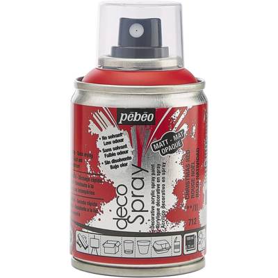 Aérosol 100 ml Peinture opaque permanente faible odeur ROUGE NOEL - PÉBÉO