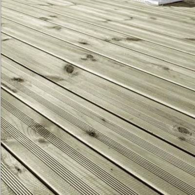 Lame de terrasse Pin Sylvestre préservé vert - 25x142 mm L.3 m - Gedimat - SILVERWOOD