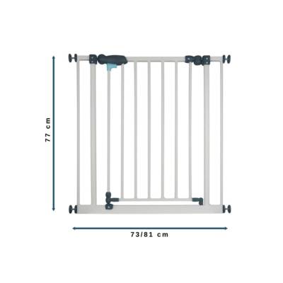 Barrière de protection AALTO pour enfants métal blanc - h.77 cm l.73 à 81 cm - Gedimat