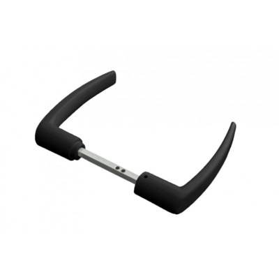 Béquille double AVORIAZ C6 + fourreau 6 à 7 aluminium époxy noir - Gedimat - DT 2000