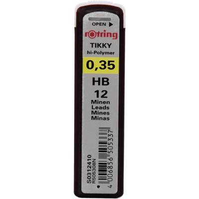 Etui de 12 mines Tikky Pour porte-mines 0,35 mm HB - ROTRING